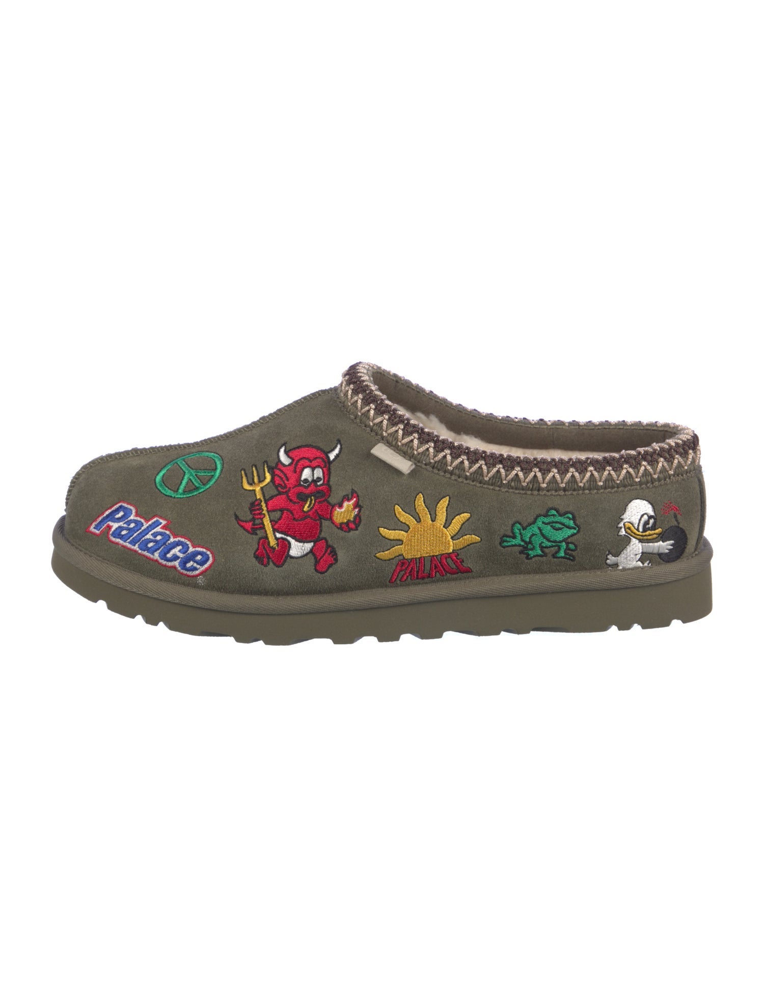 Palace x Ugg Suede Graphic Print Slippers