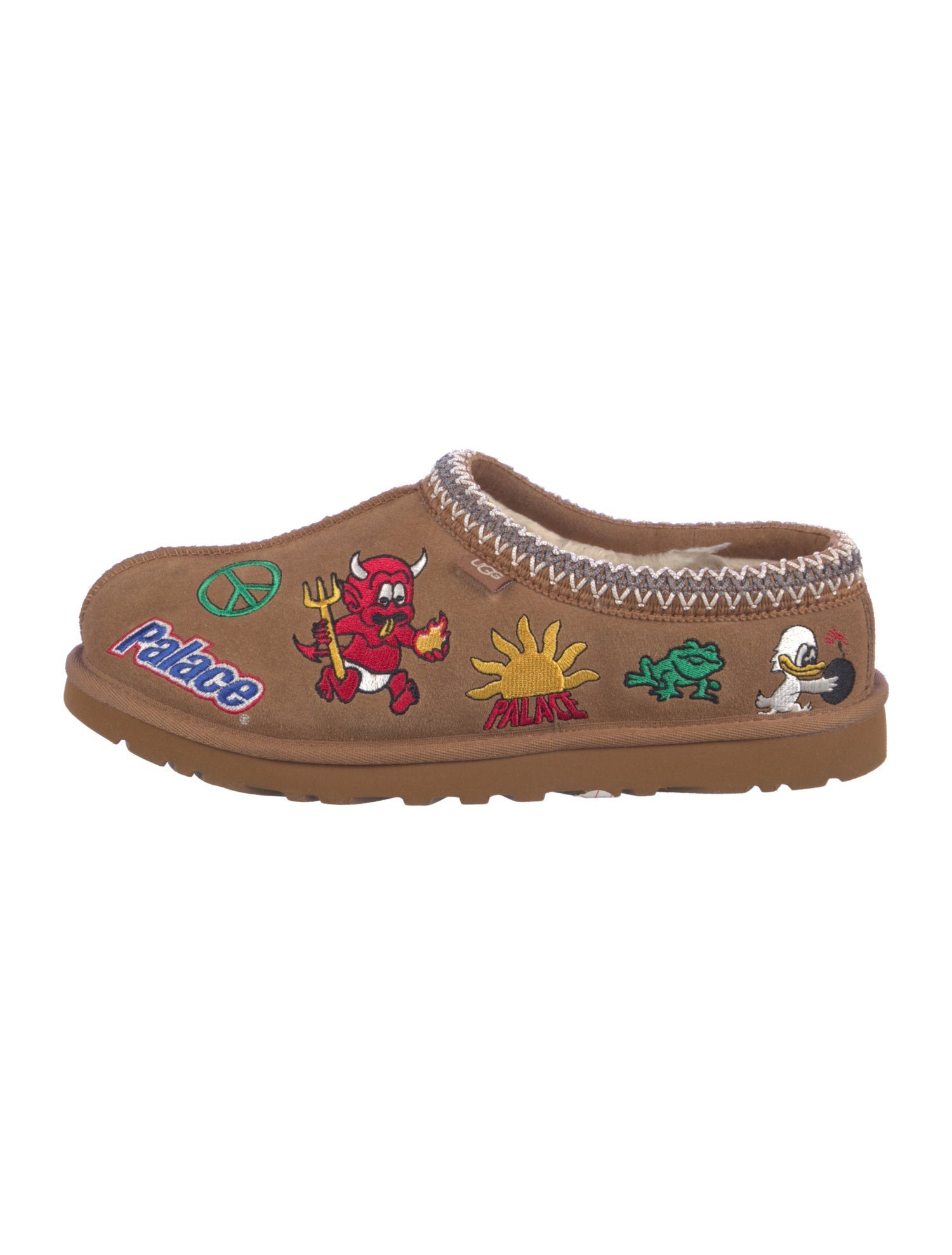 Palace x Ugg Suede Graphic Print Slippers