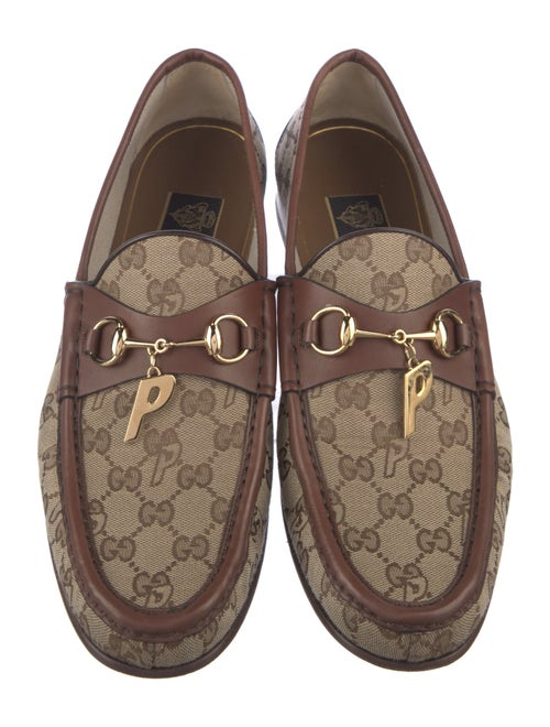 Palace Gucci GG-P Canvas Horsebit P Charm Canvas Loafers