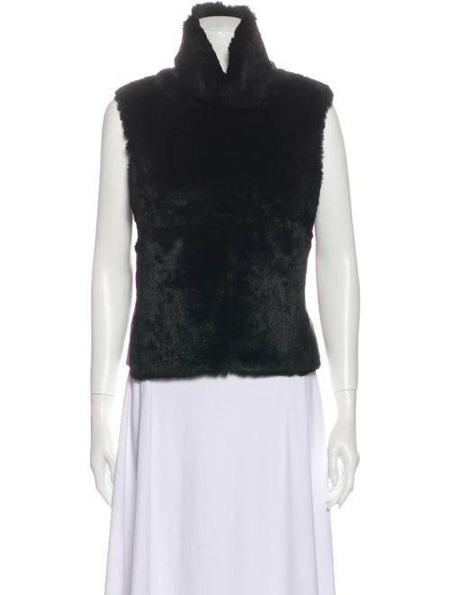 Plein Sud Turtleneck Sleeveless Top Black