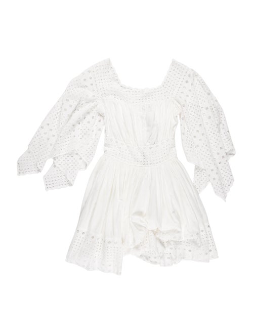 Plein Sud Bateau Neckline Mini Dress White