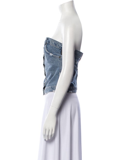 Plein Sud Strapless Crop Top