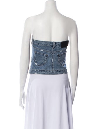 Plein Sud Strapless Crop Top