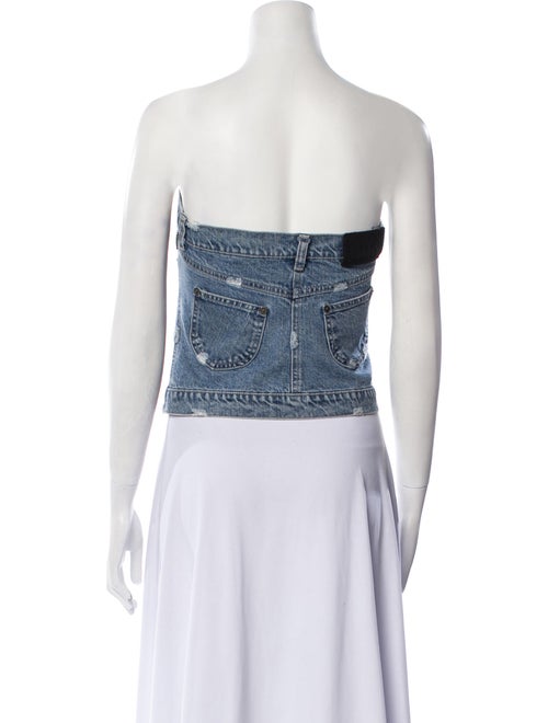 Plein Sud Strapless Crop Top