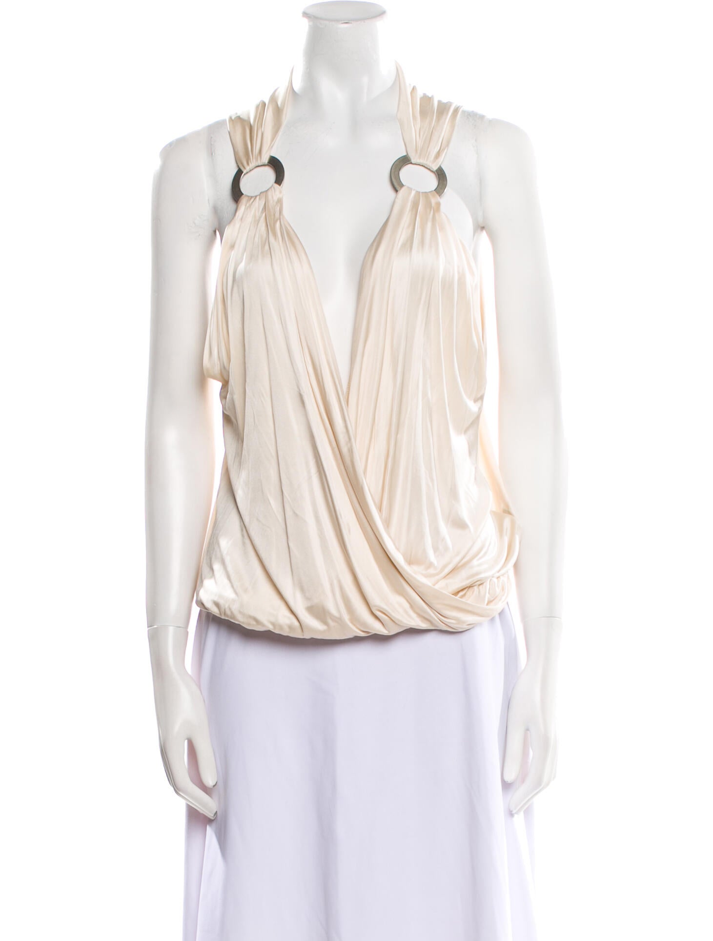 Plein Sud V-Neck Sleeveless Blouse