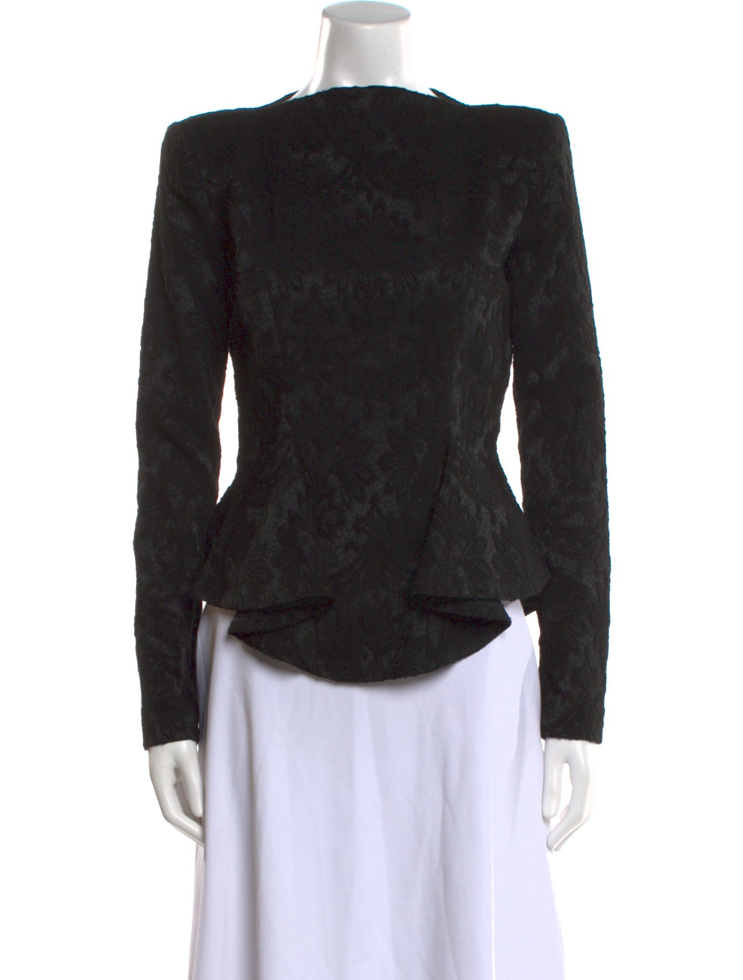 Plein Sud Bateau Neckline Long Sleeve Top