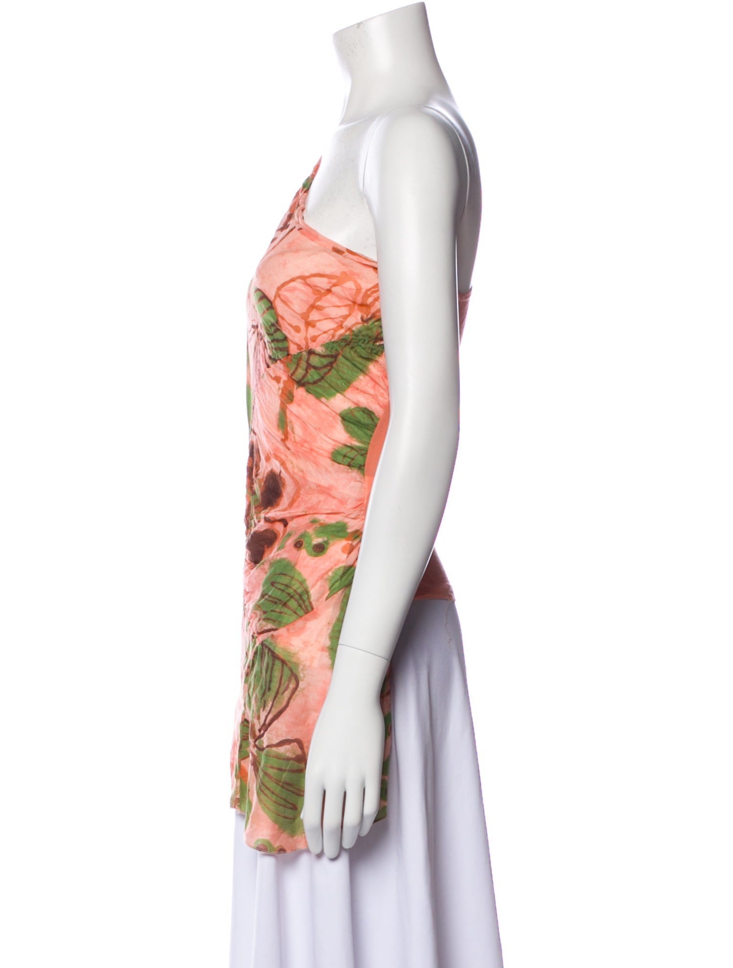 Plein Sud Floral Print One-Shoulder Blouse