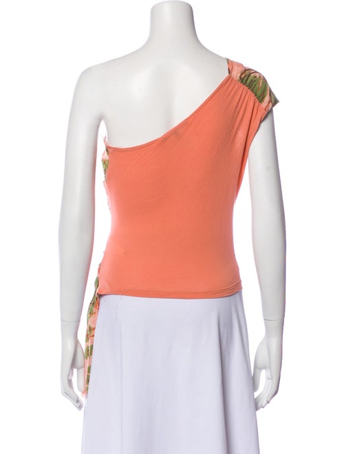 Plein Sud Floral Print One-Shoulder Blouse