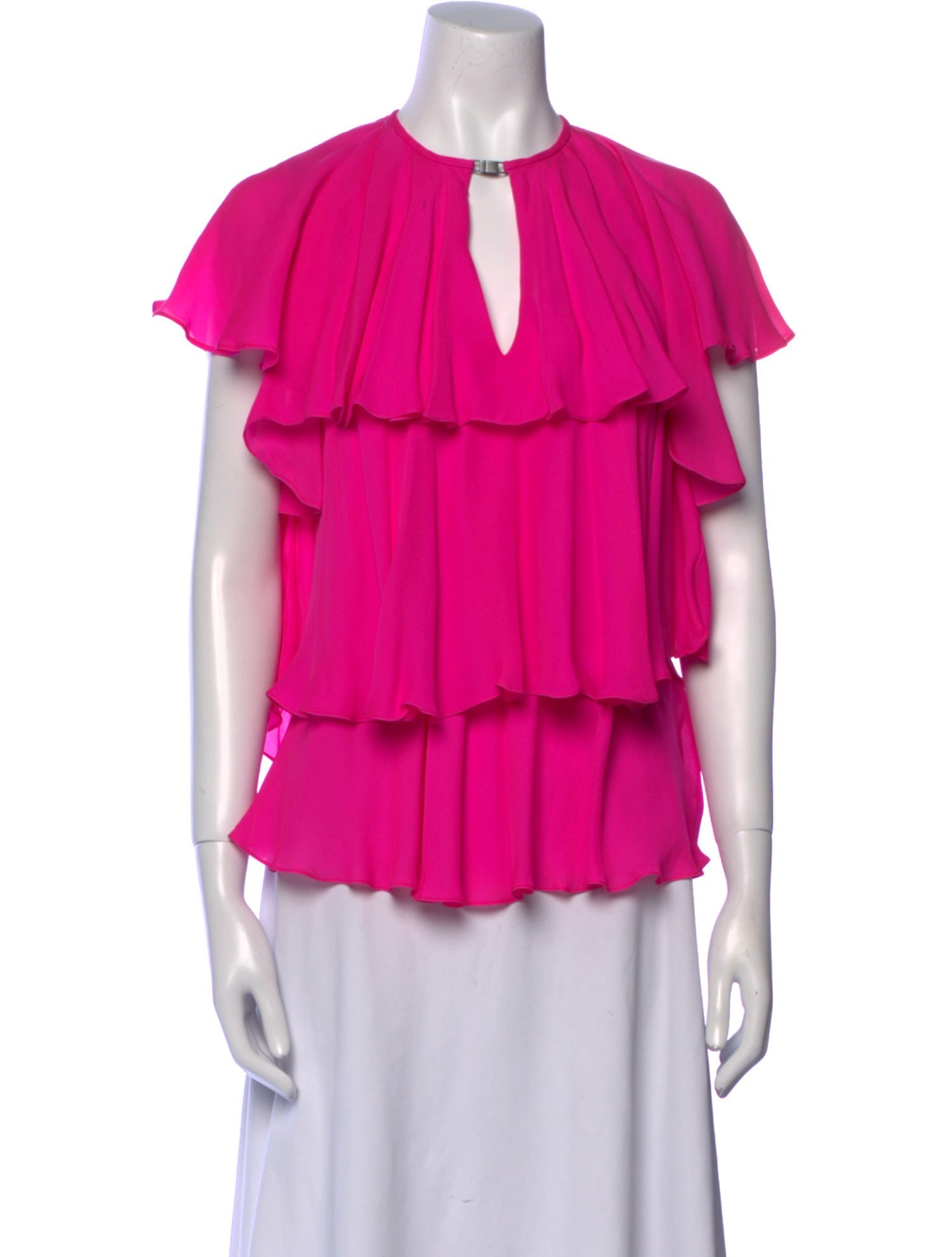 Plein Sud Silk Crew Neck Blouse