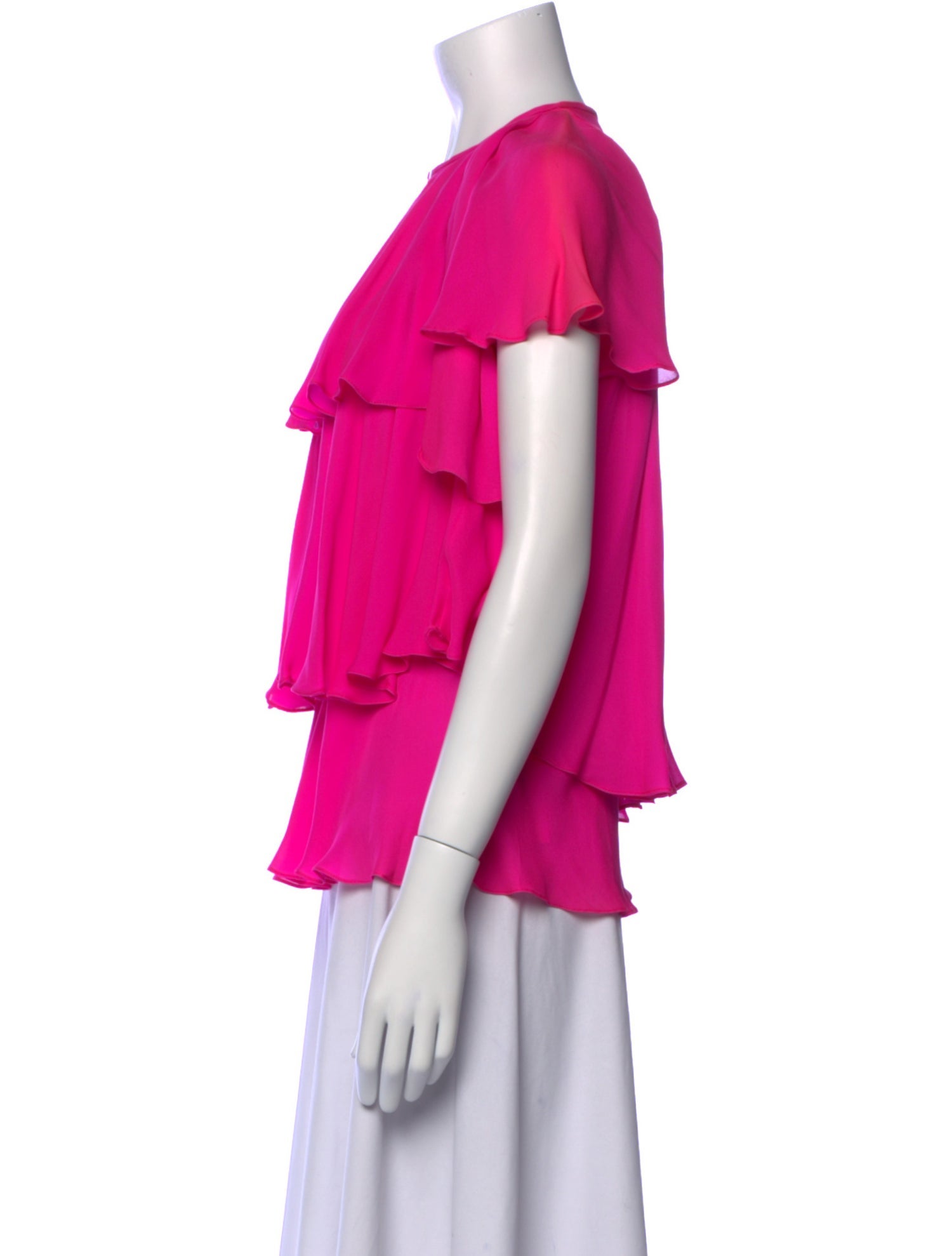 Plein Sud Silk Crew Neck Blouse