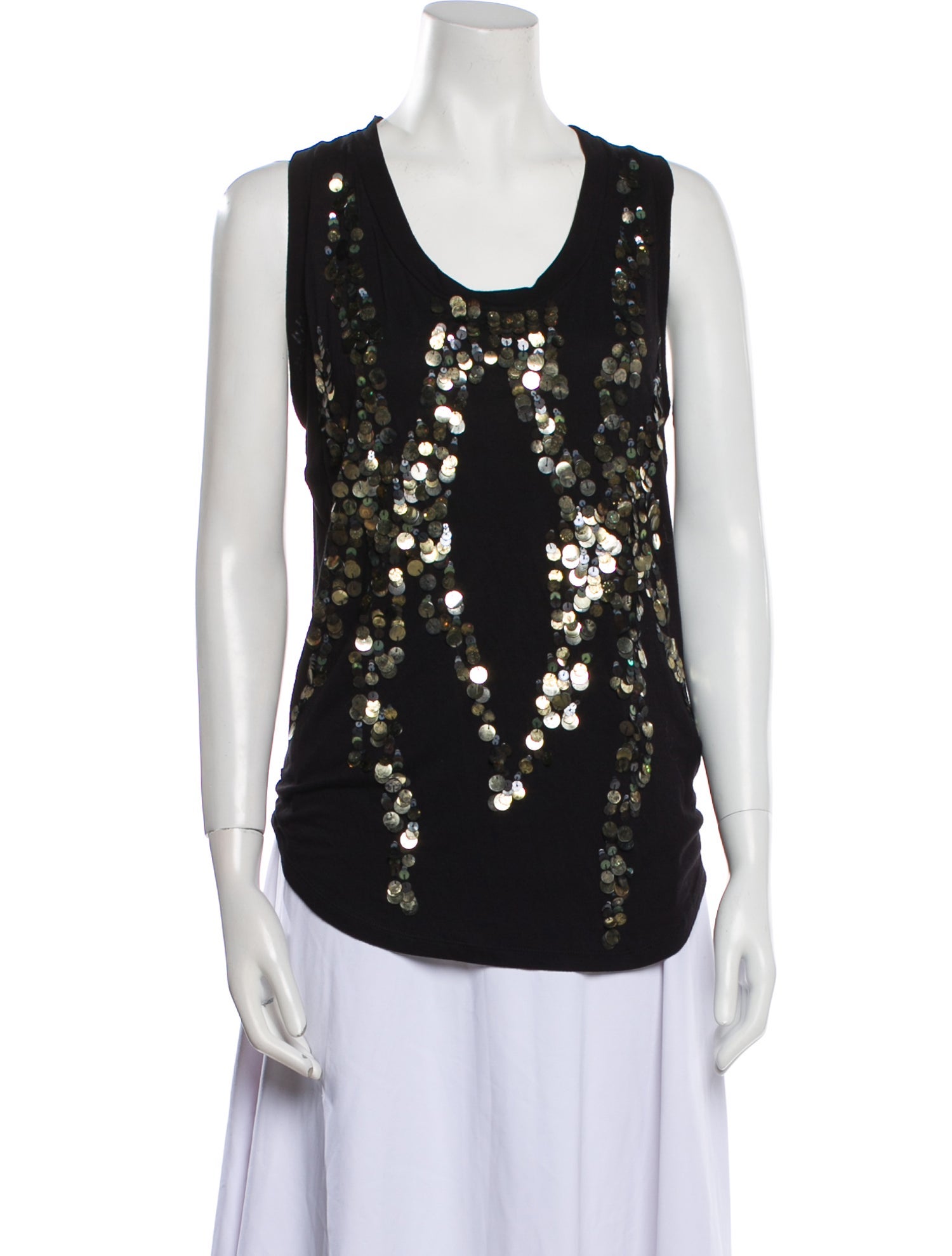 Plein Sud Scoop Neck Sleeveless Top