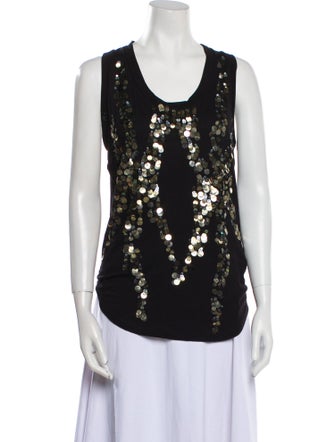 Plein Sud Scoop Neck Sleeveless Top