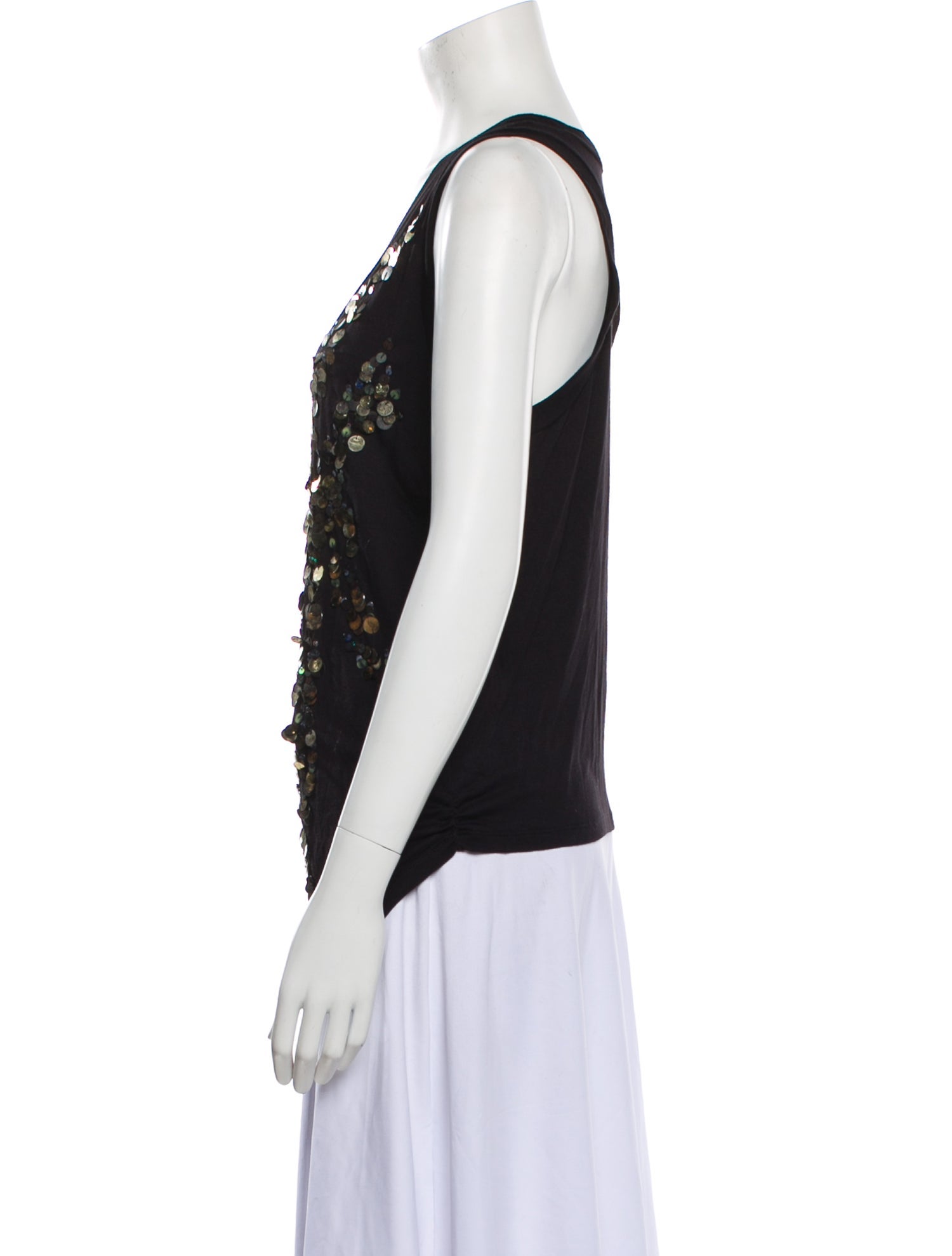 Plein Sud Scoop Neck Sleeveless Top