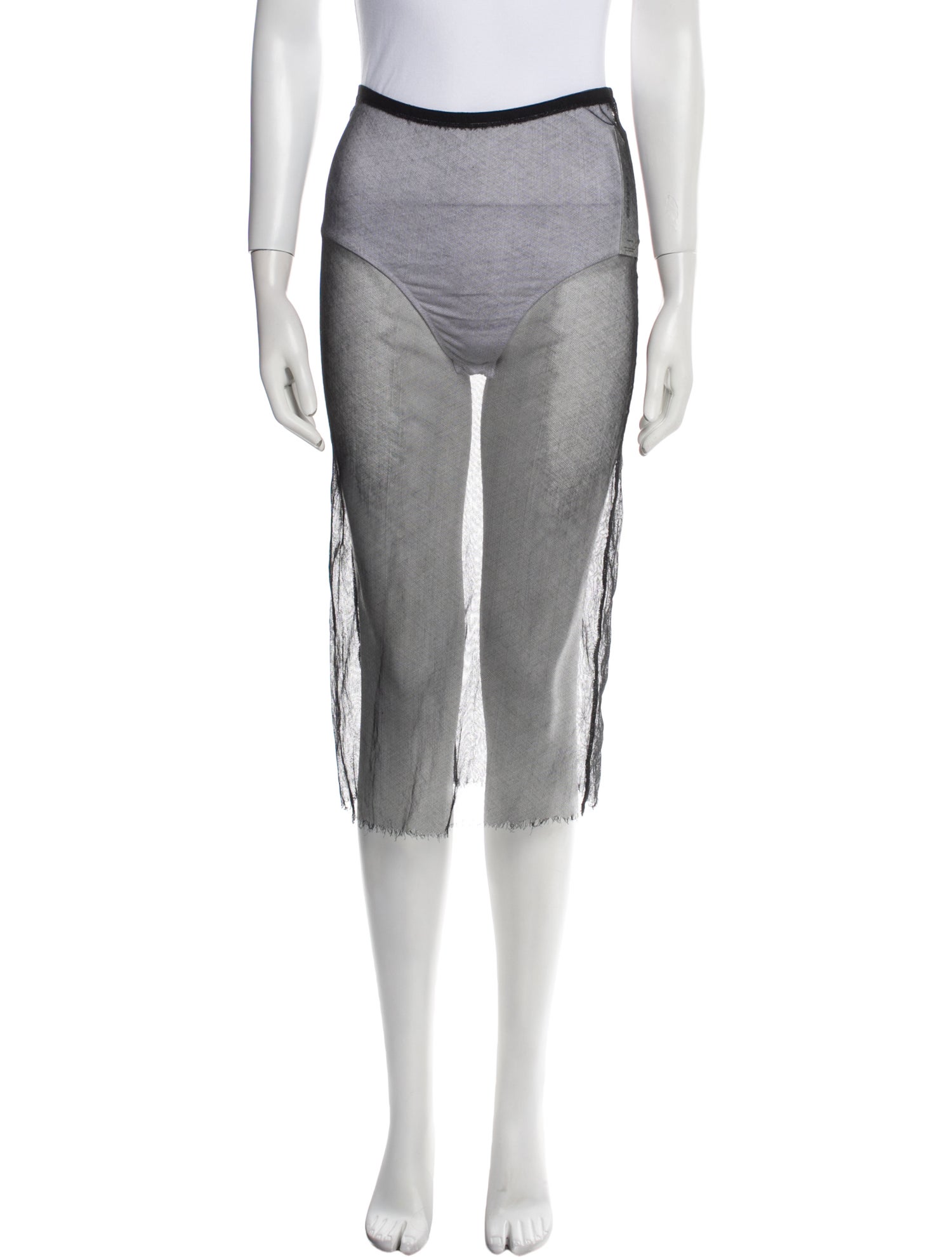 Plein Sud Mesh Accents Knee-Length Skirt