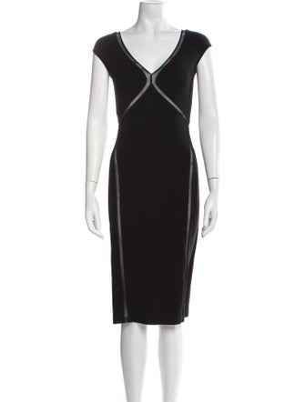 Plein Sud V-Neck Knee-Length Dress