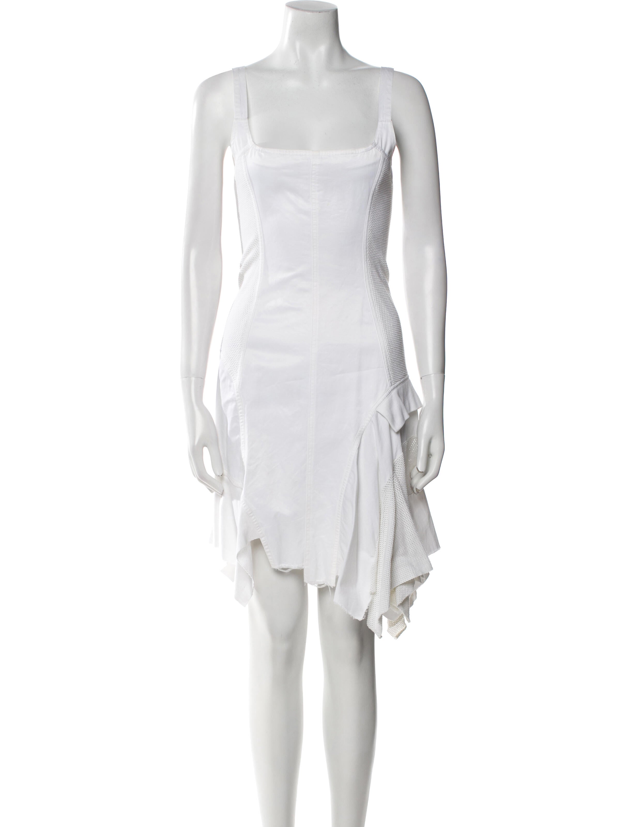 Plein Sud Square Neckline Knee-Length Dress