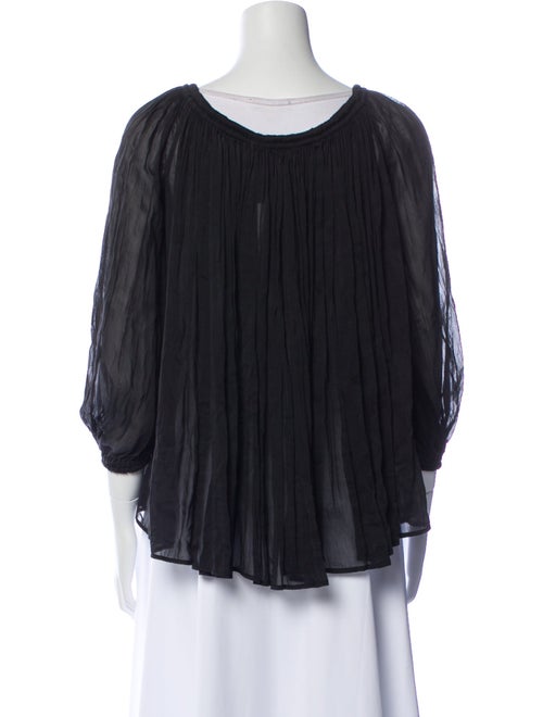 Plein Sud Scoop Neck Three-Quarter Sleeve Blouse