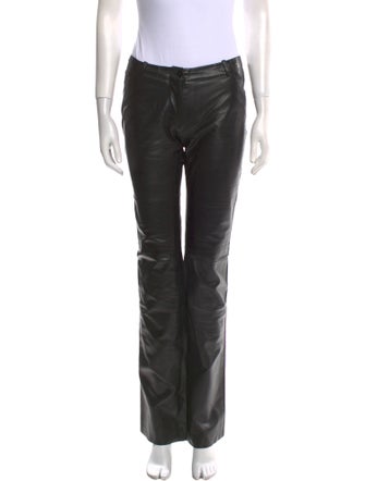 Plein Sud Leather Straight Leg Pants