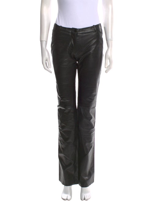 Plein Sud Leather Straight Leg Pants