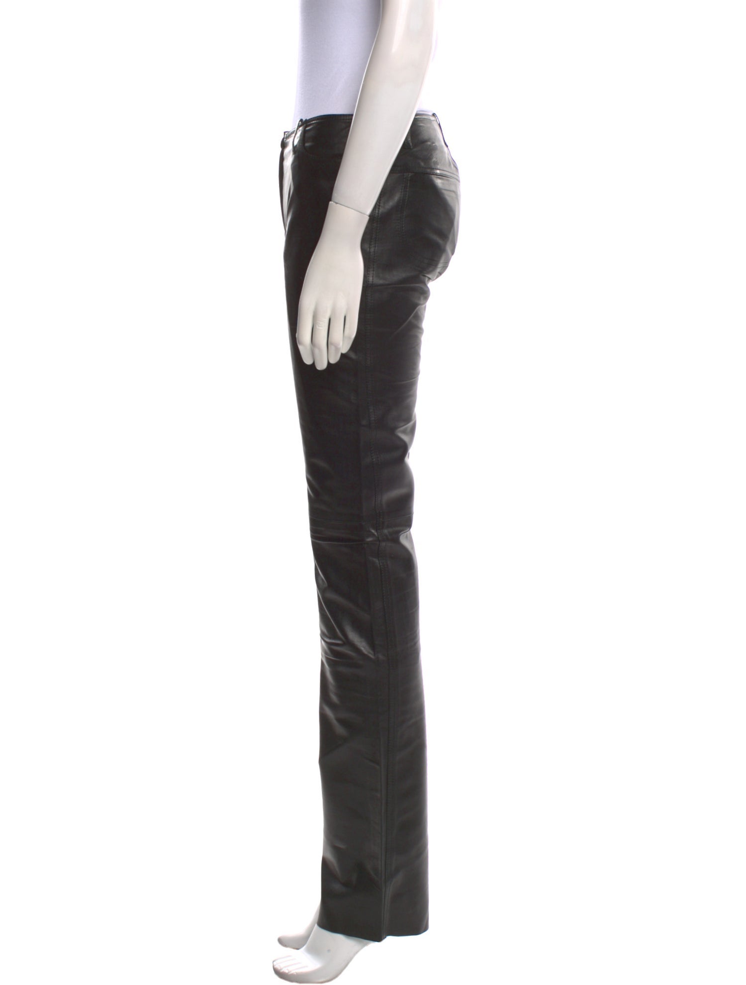 Plein Sud Leather Straight Leg Pants