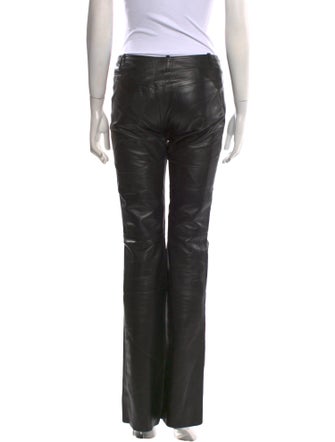 Plein Sud Leather Straight Leg Pants
