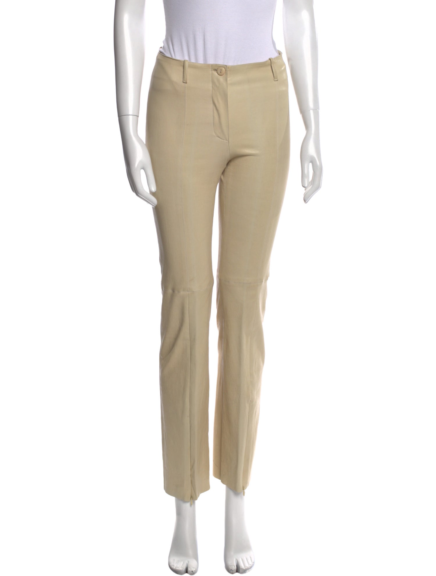 Plein Sud Leather Straight Leg Pants
