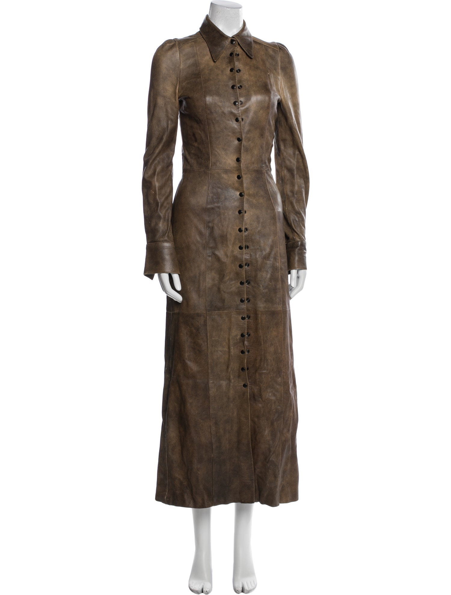 Plein Sud Leather Trench Coat