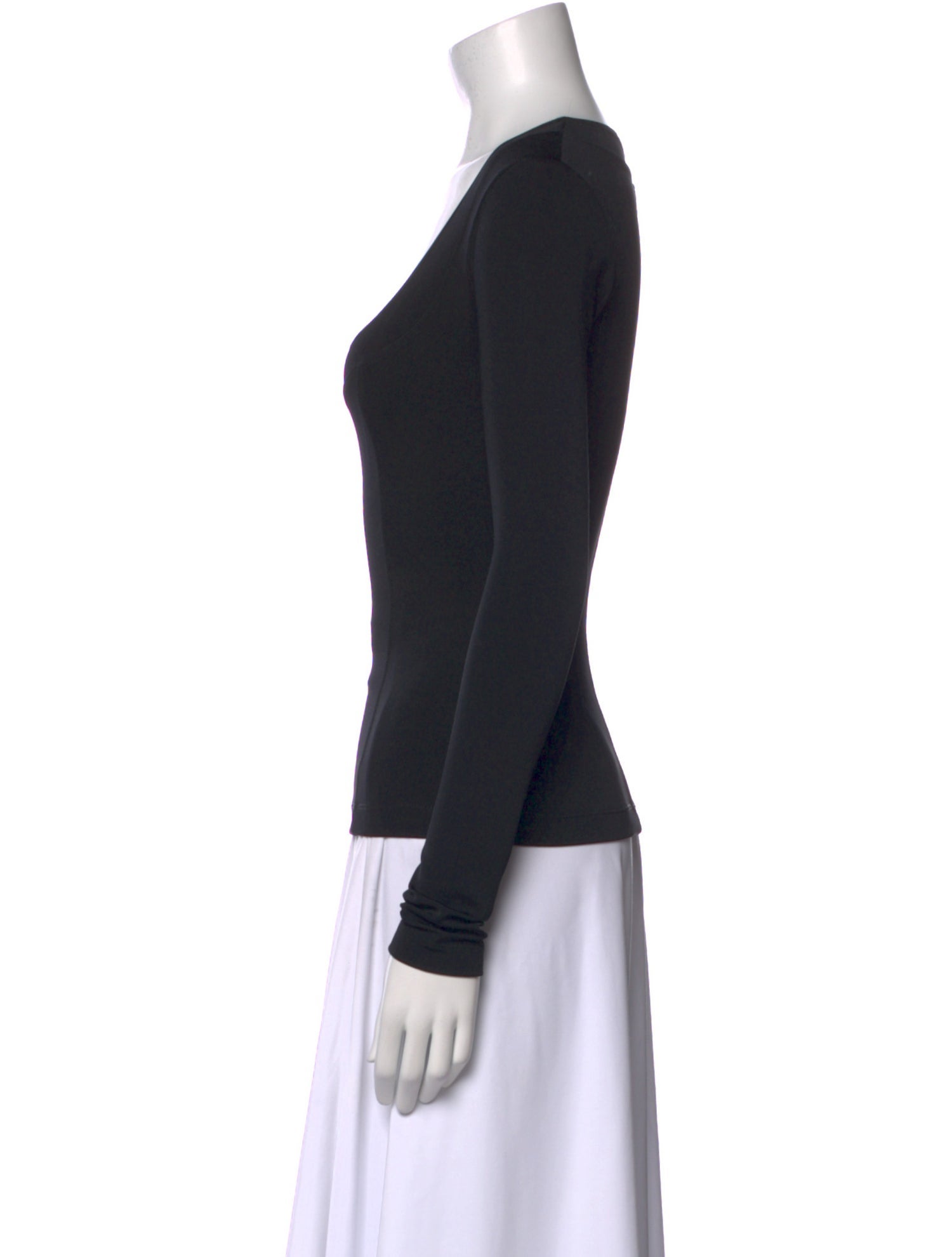 Plein Sud Scoop Neck Long Sleeve Top