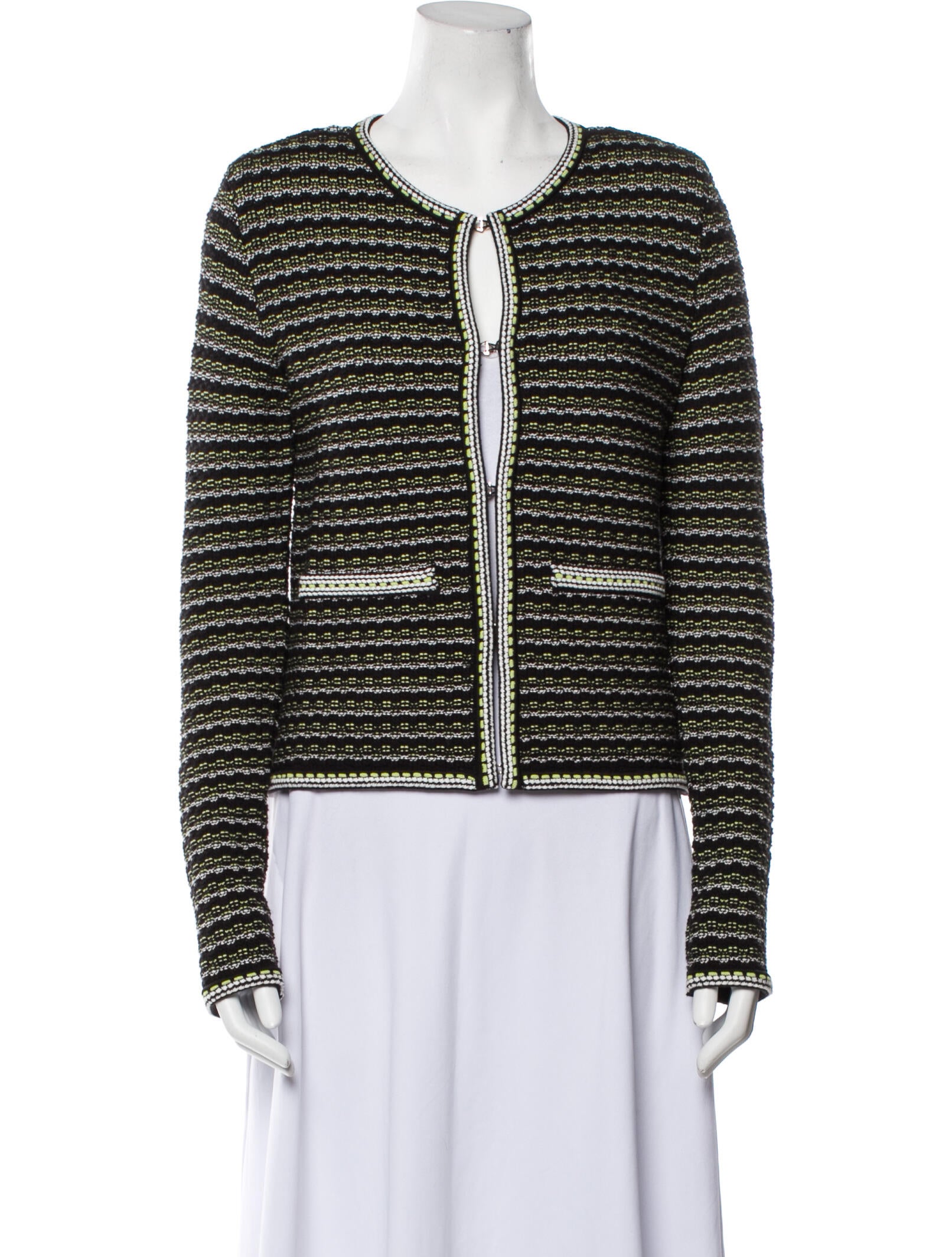 Paola Bernardi Striped Evening Jacket