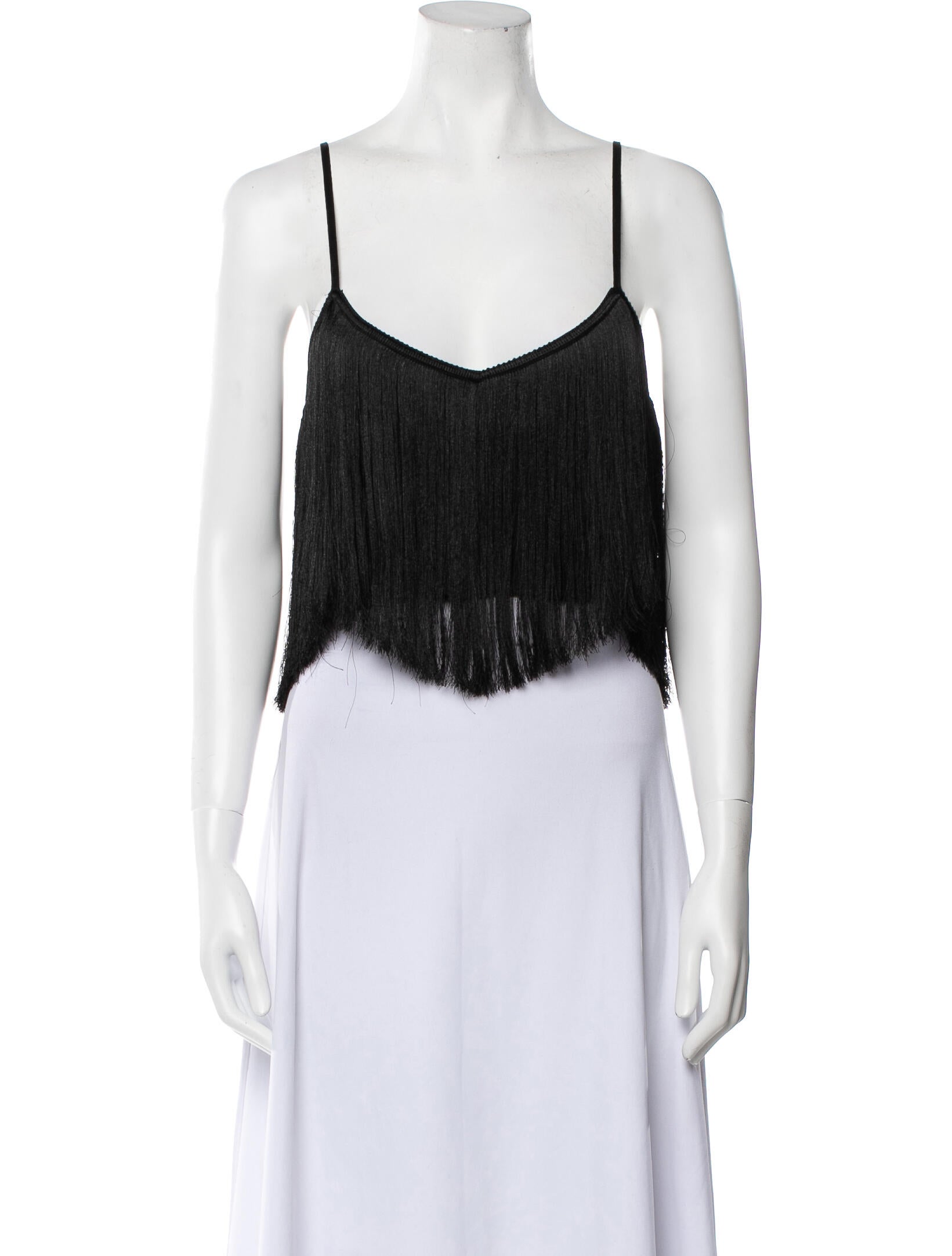 Paola Bernardi V-Neck Sleeveless Crop Top