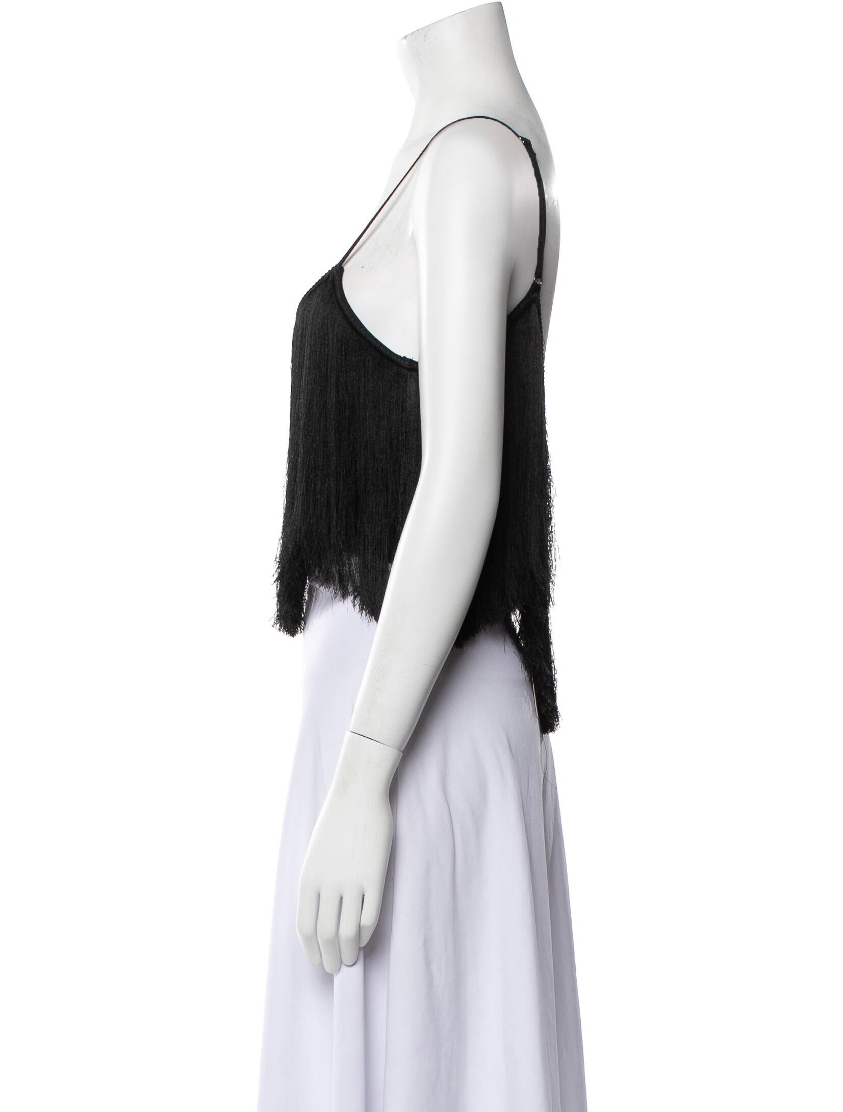 Paola Bernardi V-Neck Sleeveless Crop Top