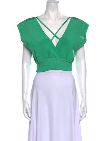 Paola Bernardi Knitwear Plunge Neckline Sweater M