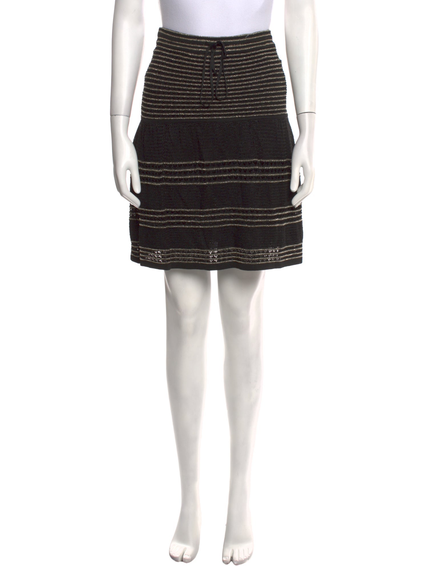 Paola Bernardi Striped Knee-Length Skirt w/ Tags