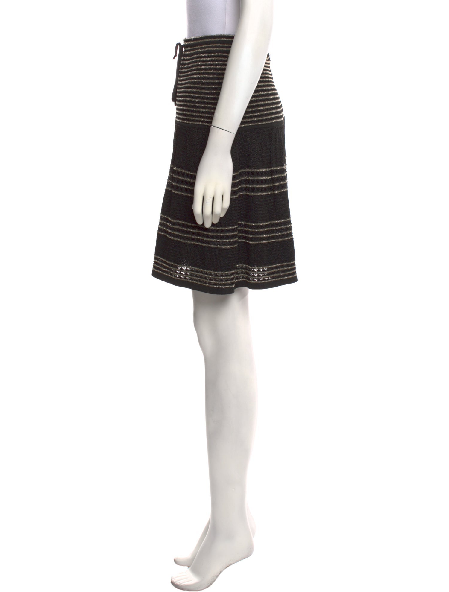 Paola Bernardi Striped Knee-Length Skirt w/ Tags