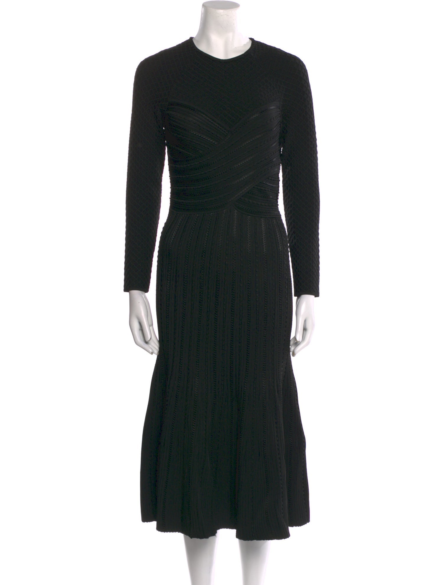 Paola Bernardi Crew Neck Midi Length Dress
