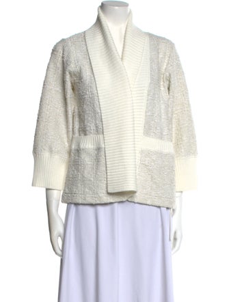 Paola Bernardi Wool Open Front Sweater