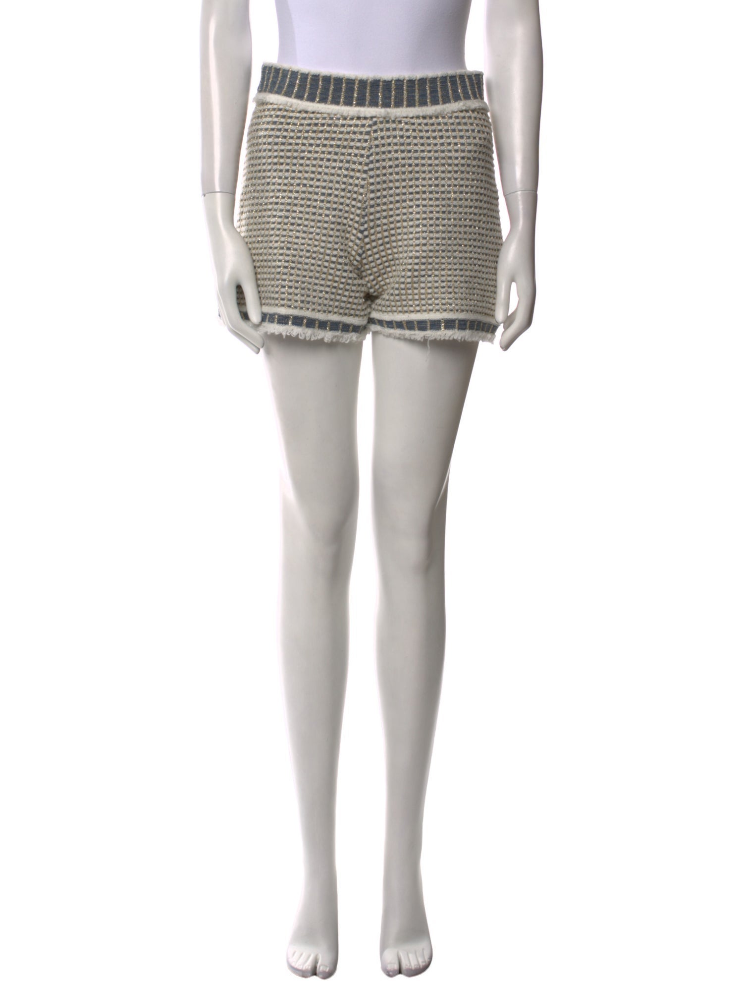 Paola Bernardi Plaid Print Mini Shorts