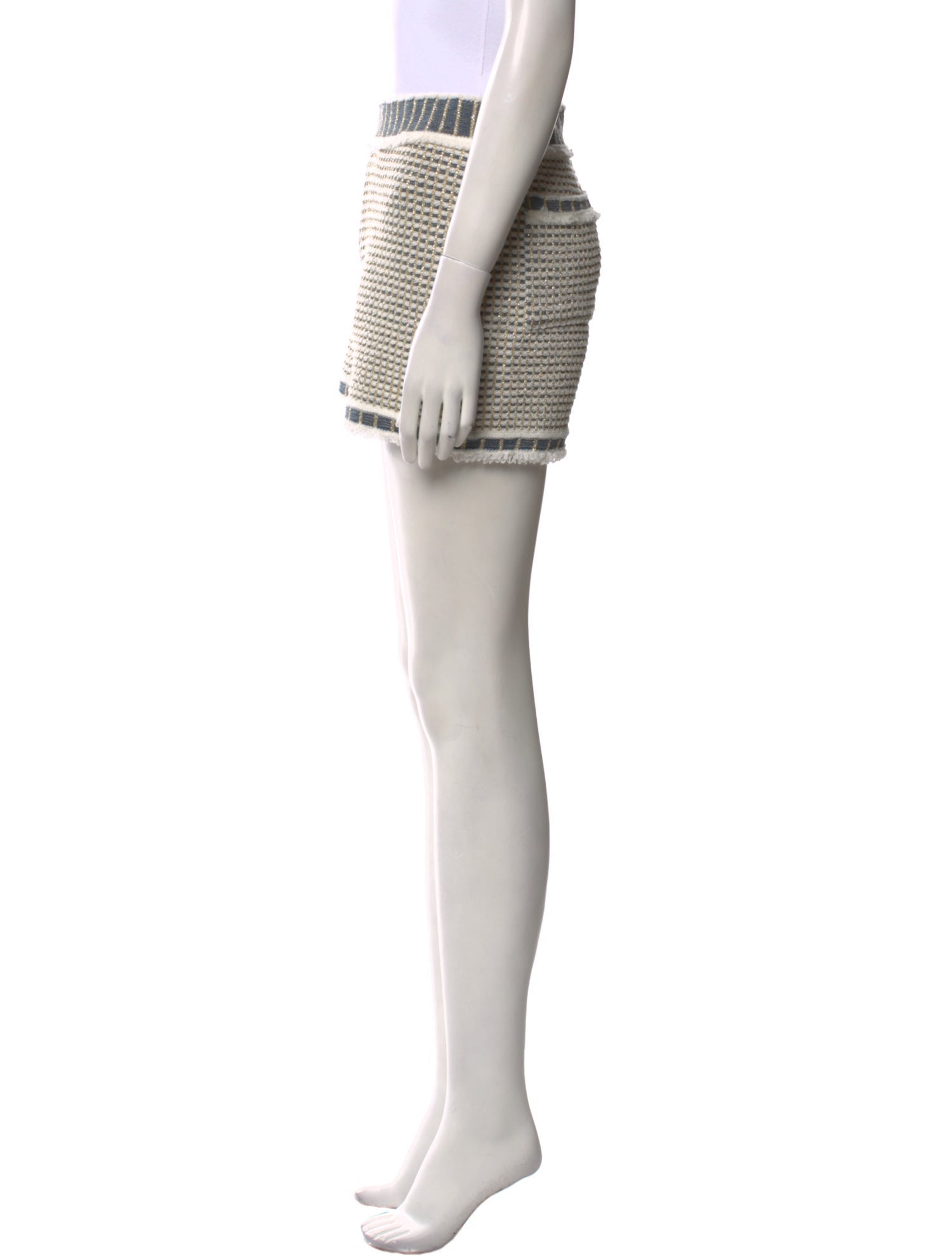 Paola Bernardi Plaid Print Mini Shorts