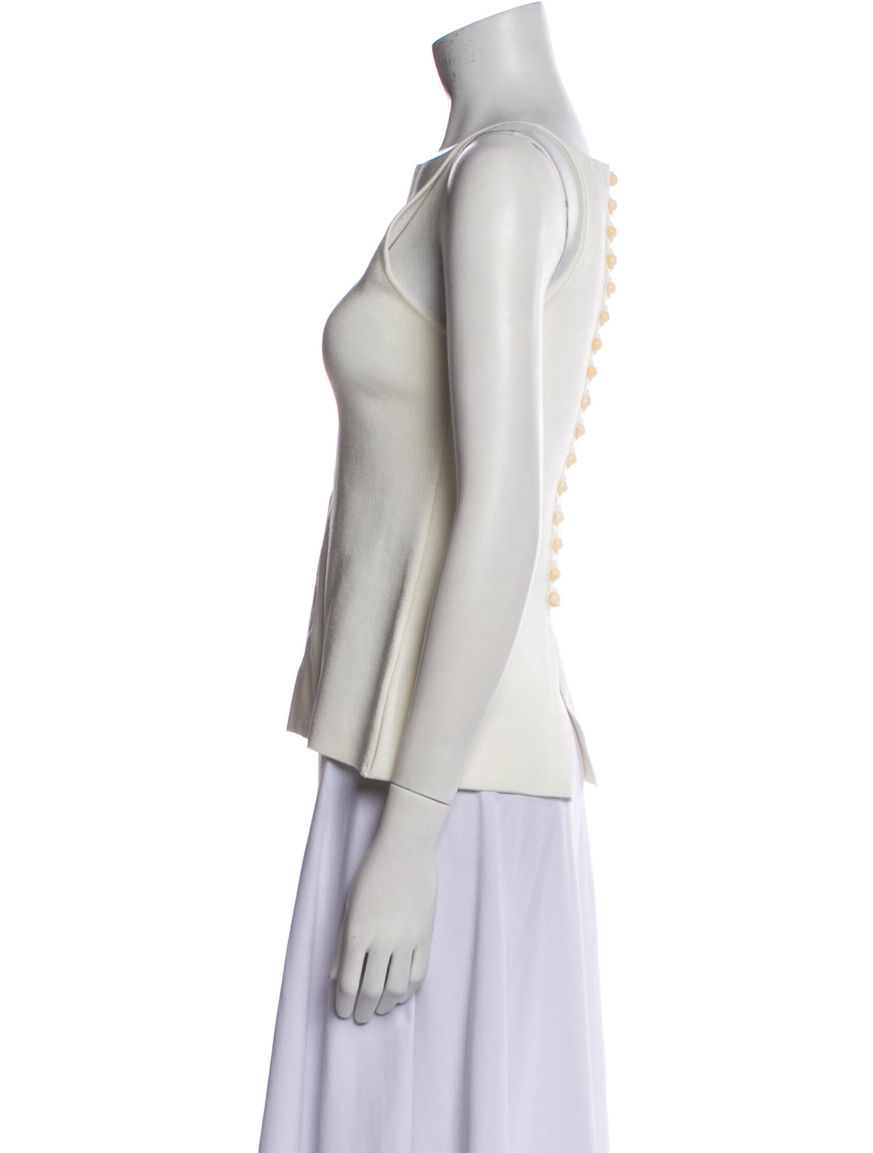 Paola Bernardi Square Neckline Sleeveless Top