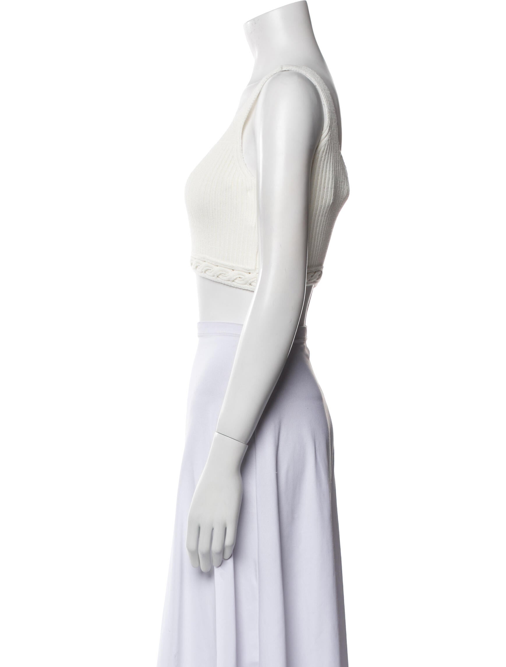 Paola Bernardi Silk Square Neckline Crop Top w/ Tags