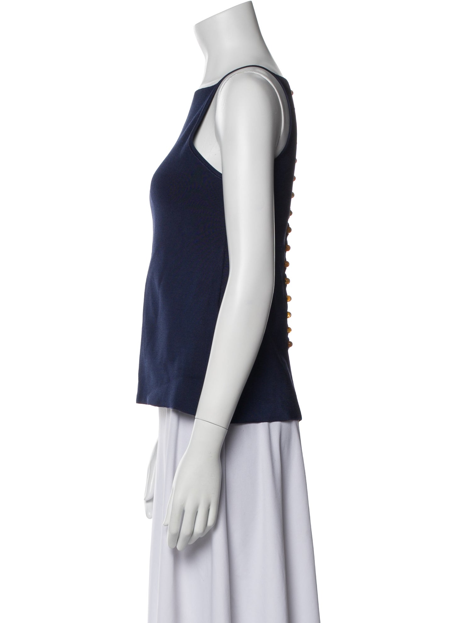 Paola Bernardi Square Neckline Sleeveless Top