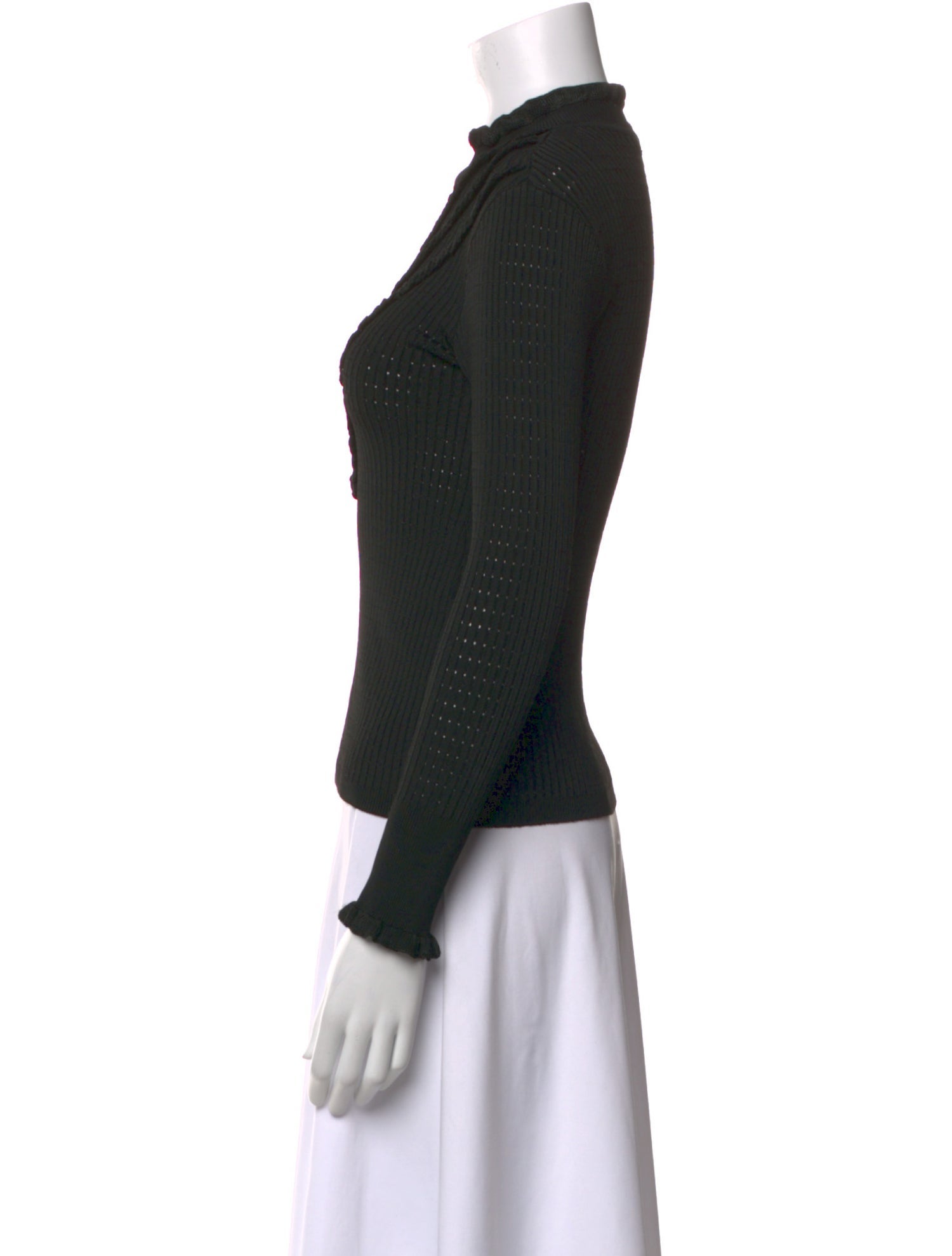 Paola Bernardi Mock Neck Long Sleeve Top