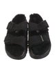 Papillio x Birkenstock Suede Faux Fur Trim Slides