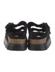 Papillio x Birkenstock Suede Faux Fur Trim Slides