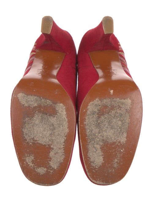 Patricia Blanchet Suede Floral Print Boots