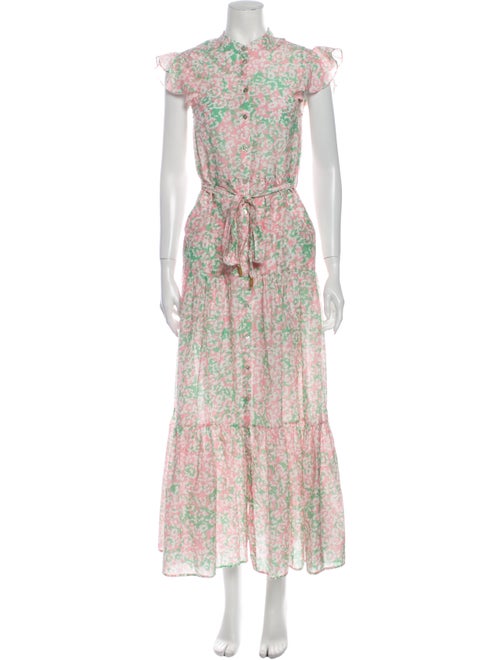Paloma Blue Floral Print Long Dress Blue