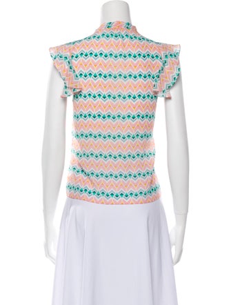 Paloma Blue Printed V-Neck Top