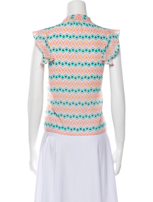 Paloma Blue Printed V-Neck Top