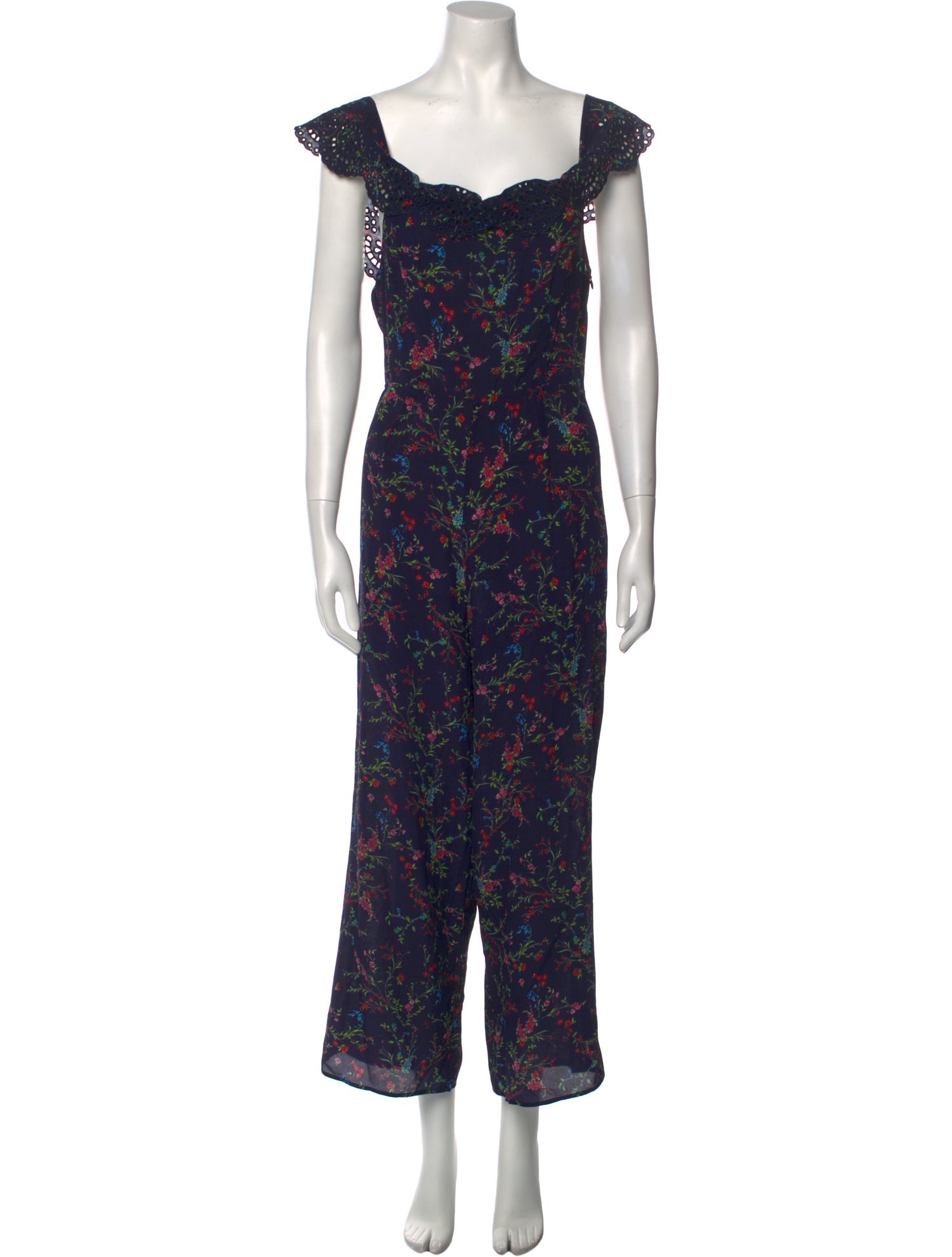 Paloma Blue Floral Print Scoop Neck Jumpsuit
