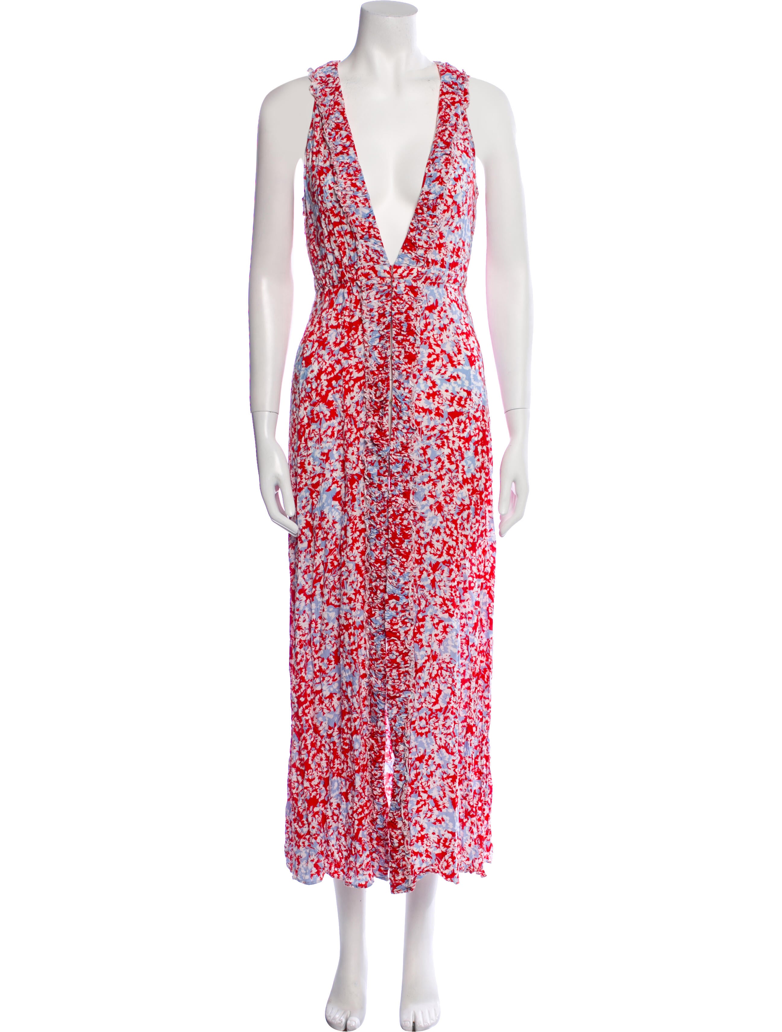 Paloma Blue Floral Print Long Dress